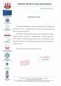 Dokument referencyjny Sali Zabaw Oli — skan 11