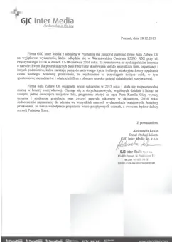 Dokument referencyjny Sali Zabaw Oli — skan 1